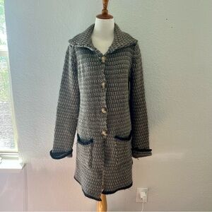 Giogio Mohair Wool Sweater Coat Women’s Size XL Made In Italy Cardigan